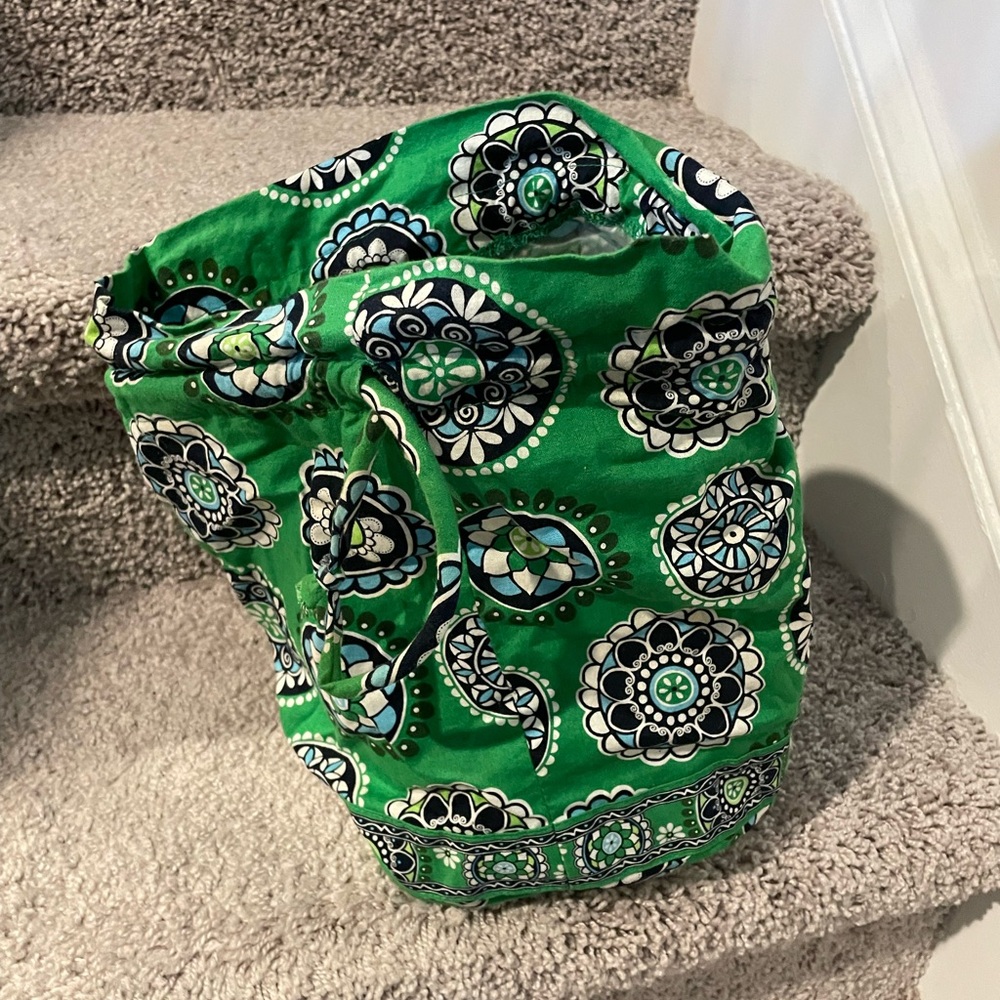 Vera Bradley Green and Blue Floral Tote